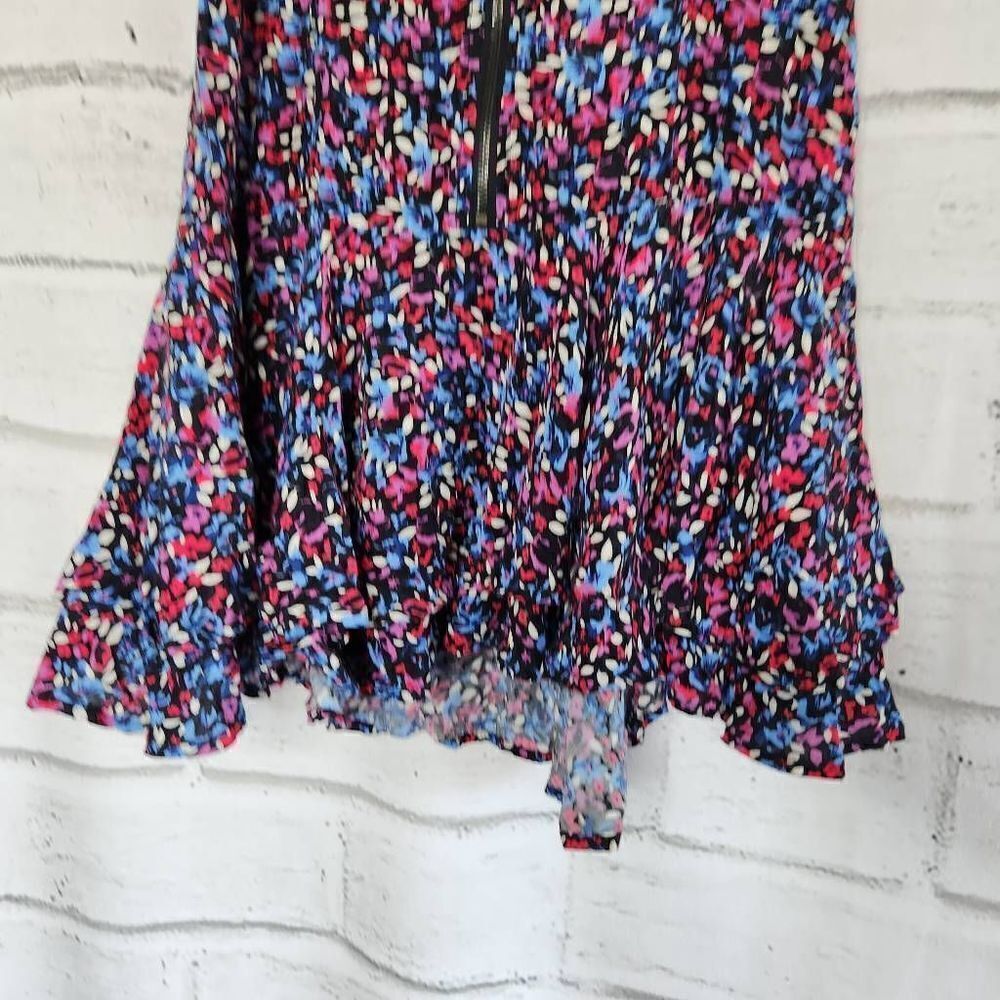 Free People Tiered Ruffle Tank Dress Floral Womens Size 2 Colorful Boho Y2K - Picture 8 of 12